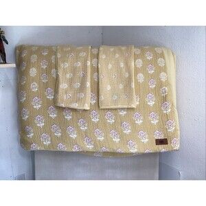 frye 1863 comforter set queen 2 shams yellow floral